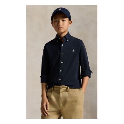 Polo Ralph Lauren für Jungen. 323914506001 Ultraleichtes marineblaues Baumwoll-Piqué-Hemd ((S) 6/7años= 136/138cm), Lässig, Baumwolle, Langa Polo Ralph Lauren für Jungen. 323914506001 Ultraleichtes marineblaues Baumwoll-Piqué-Hemd ((S) 6/7años= 136/138cm), Lässig, Baumwolle, Langa