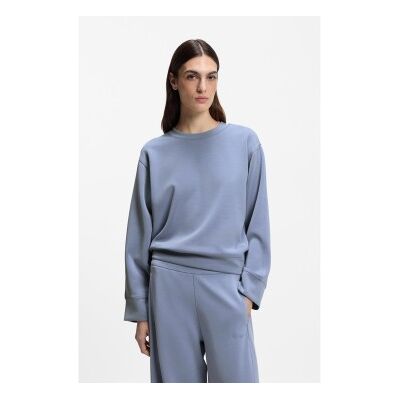 Boss für Damen. 50553478 Sweatshirt in lockerer Passform mit gesticktem Logo blau (M), Heimtextilien, Baumwolle, Langarm Boss für Damen. 50553478 Sweatshirt in lockerer Passform mit gesticktem Logo blau (M), Heimtextilien, Baumwolle, Langarm