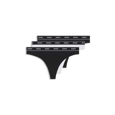 HUGO für Damen. 50469681 Set 3 Tangas Stripe weiß, schwarz (XS), Heimtextilien, Baumwolle HUGO für Damen. 50469681 Set 3 Tangas Stripe weiß, schwarz (XS), Heimtextilien, Baumwolle