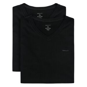 Gant für Herren. 900012018 2er-Set schwarze T-Shirts mit V-Ausschnitt (M), Heimtextilien, Baumwolle, Kurzarm Gant für Herren. 900012018 2er-Set schwarze T-Shirts mit V-Ausschnitt (M), Heimtextilien, Baumwolle, Kurzarm