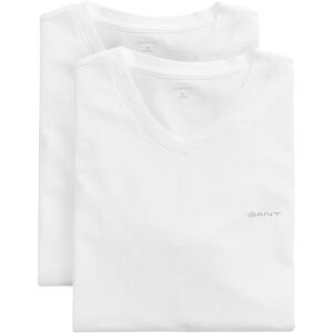 Gant für Herren. 900012018 2er-Set weiße T-Shirts mit V-Ausschnitt (L), Heimtextilien, Baumwolle, Kurzarm Gant für Herren. 900012018 2er-Set weiße T-Shirts mit V-Ausschnitt (L), Heimtextilien, Baumwolle, Kurzarm
