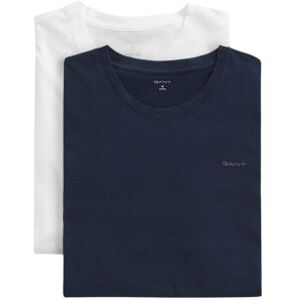 Gant für Herren. 900012008 2er-Set marineblaue T-Shirts mit Rundhalsausschnitt, weiß (L), Heimtextilien, Baumwolle, Kurzarm Gant für Herren. 900012008 2er-Set marineblaue T-Shirts mit Rundhalsausschnitt, weiß (L), Heimtextilien, Baumwolle, Kurzarm