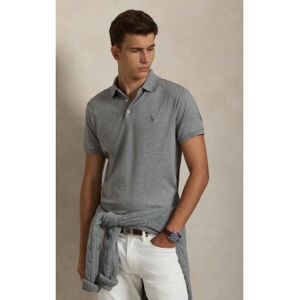 Polo Ralph Lauren für Herren. 710713130007 Custom Slim Fit Poloshirt aus weicher Baumwolle grau (S), Lässig, Kurzarm Polo Ralph Lauren für Herren. 710713130007 Custom Slim Fit Poloshirt aus weicher Baumwolle grau (S), Lässig, Kurzarm