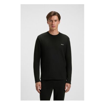 Boss für Herren. 50535870 Waffel-T-Shirt schwarz (S), Heimtextilien, Baumwolle, Langarm Boss für Herren. 50535870 Waffel-T-Shirt schwarz (S), Heimtextilien, Baumwolle, Langarm