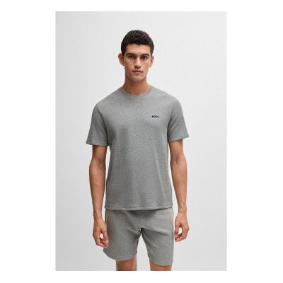 Boss für Herren. 50535891 Waffel-Pyjama-Oberteil grau (L), Heimtextilien, Baumwolle, Kurzarm Boss für Herren. 50535891 Waffel-Pyjama-Oberteil grau (L), Heimtextilien, Baumwolle, Kurzarm