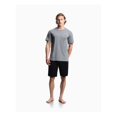 Giorgio Armani Emporio Armani für Herren. EM000400_AF18881 Pyjama mit grauen Endurance-Strick-Bermudashorts (M), Heimtextilien, Baumwolle, Kurzarm Giorgio Armani Emporio Armani für Herren. EM000400_AF18881 Pyjama mit grauen Endurance-Strick-Bermudashorts (M), Heimtextilien, Baumwolle, Kurzarm
