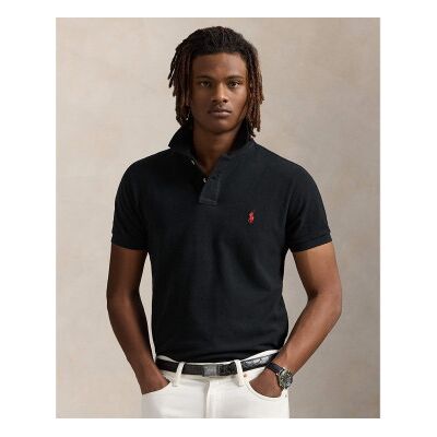 Polo Ralph Lauren für Herren. 710782592001 Schwarzes Piqué-Poloshirt (XXL), Lässig, Baumwolle, Kurzarm Polo Ralph Lauren für Herren. 710782592001 Schwarzes Piqué-Poloshirt (XXL), Lässig, Baumwolle, Kurzarm