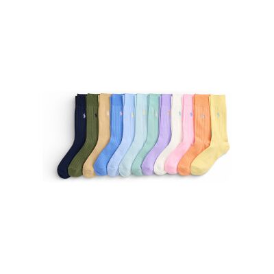 Polo Ralph Lauren für Herren. 449P13403001 Set mit 12 Paar mehrfarbigen Geschenksocken (43-44), Heimtextilien, Baumwolle Polo Ralph Lauren für Herren. 449P13403001 Set mit 12 Paar mehrfarbigen Geschenksocken (43-44), Heimtextilien, Baumwolle