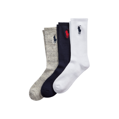 Polo Ralph Lauren für Herren. 449865823003 3er-Set Big Pony Socken grau, marineblau, weiß (OSFA), Heimtextilien Polo Ralph Lauren für Herren. 449865823003 3er-Set Big Pony Socken grau, marineblau, weiß (OSFA), Heimtextilien