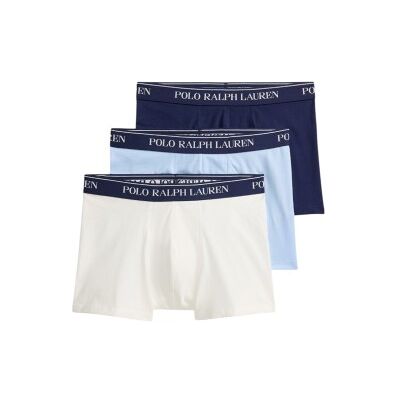 Polo Ralph Lauren für Herren. 714830299212 Set 3 Boxershorts aus elastischer Baumwolle weiß, blau, marineblau (M), Heimtextilien Polo Ralph Lauren für Herren. 714830299212 Set 3 Boxershorts aus elastischer Baumwolle weiß, blau, marineblau (M), Heimtextilien