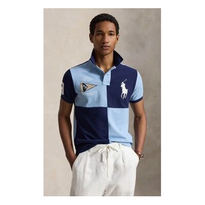 Polo Ralph Lauren für Herren. 710B21927001 Polo Custom Slim Fit mit Big Pony blau, marineblau (M), Lässig, Baumwolle, Kurzarm Polo Ralph Lauren für Herren. 710B21927001 Polo Custom Slim Fit mit Big Pony blau, marineblau (M), Lässig, Baumwolle, Kurzarm