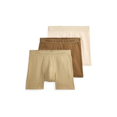 Polo Ralph Lauren für Herren. 714966105003 3er-Set Boxershorts aus Stretch-Baumwolle beige, braun (M), Heimtextilien Polo Ralph Lauren für Herren. 714966105003 3er-Set Boxershorts aus Stretch-Baumwolle beige, braun (M), Heimtextilien