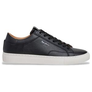 Pepe Jeans für Herren. PMS00048 Turnschuhe Joe Basic schwarz (43), Stoff, Wohnung, Schnürsenkel, Lässig Pepe Jeans für Herren. PMS00048 Turnschuhe Joe Basic schwarz (43), Stoff, Wohnung, Schnürsenkel, Lässig
