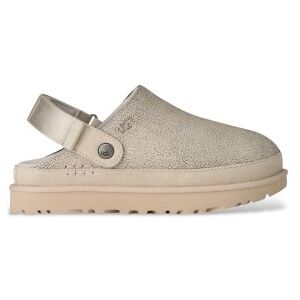 UGG für Damen. 1177853 Goldenstar Crackle Clogs weißes Crackle Leder Clogs (36), Wohnung, Schnalle, Lässig UGG für Damen. 1177853 Goldenstar Crackle Clogs weißes Crackle Leder Clogs (36), Wohnung, Schnalle, Lässig