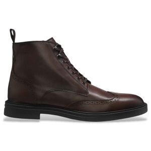 Boss für Herren. 50552551 Braune Lederstiefeletten mit durchbrochenen Details (41), Wohnung, Reißverschluss, Lässig Boss für Herren. 50552551 Braune Lederstiefeletten mit durchbrochenen Details (41), Wohnung, Reißverschluss, Lässig