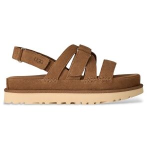 UGG für Damen. 1175122 Goldenstar Gleam Ledersandalen braun (40), Wohnung, Wildleder, Klettverschluss, Lässig UGG für Damen. 1175122 Goldenstar Gleam Ledersandalen braun (40), Wohnung, Wildleder, Klettverschluss, Lässig