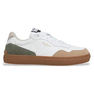 Pepe Jeans für Herren. PMS000036 Camden Urban Leder Turnschuhe weiß (45), Wohnung, Schnürsenkel, Lässig Pepe Jeans für Herren. PMS000036 Camden Urban Leder Turnschuhe weiß (45), Wohnung, Schnürsenkel, Lässig