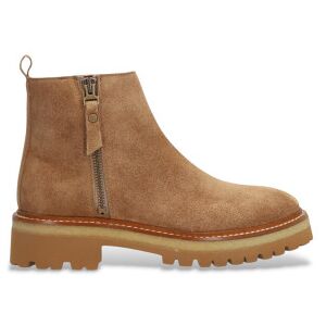 Alpe für Damen. 548311 Braune nordische Lederstiefeletten (38), Wohnung, 1 bis 3 cm, Reißverschluss, Lässig Alpe für Damen. 548311 Braune nordische Lederstiefeletten (38), Wohnung, 1 bis 3 cm, Reißverschluss, Lässig