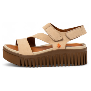 ART für Damen. 1157331GA003_0MU Leder-Sandalen 1573 Brighton beige (38), 3 bis 5 cm, Klettverschluss, Lässig ART für Damen. 1157331GA003_0MU Leder-Sandalen 1573 Brighton beige (38), 3 bis 5 cm, Klettverschluss, Lässig