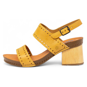 ART für Damen. 118641124003_024 Ledersandalen 1864 Wish gelb (39), 5 bis 8 cm, Schnalle, Lässig ART für Damen. 118641124003_024 Ledersandalen 1864 Wish gelb (39), 5 bis 8 cm, Schnalle, Lässig