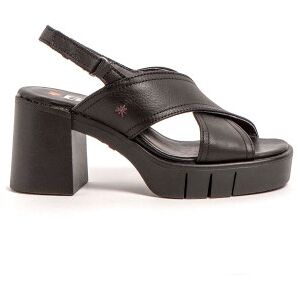 für Damen. 119901101003_001 1990 Eivissa Sandalen aus schwarzem Leder -Absatzhöhe 8,5cm (41), 8 bis 10 cm, Klettverschluss, Lässig, Part für Damen. 119901101003_001 1990 Eivissa Sandalen aus schwarzem Leder -Absatzhöhe 8,5cm (41), 8 bis 10 cm, Klettverschluss, Lässig, Part