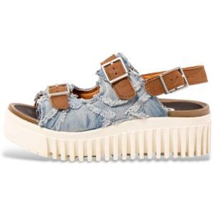 ART für Damen. 11677S1H7003_0MU Blaue Brighton Ledersandalen (37), Stoff, 3 bis 5 cm, Schnalle, Lässig, Mehrfarbig ART für Damen. 11677S1H7003_0MU Blaue Brighton Ledersandalen (37), Stoff, 3 bis 5 cm, Schnalle, Lässig, Mehrfarbig