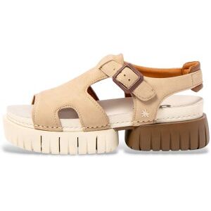 ART für Damen. 1188211GA003_0MU 1882 Madeira Ledersandalen beige (38), 5 bis 8 cm, Schnalle, Lässig ART für Damen. 1188211GA003_0MU 1882 Madeira Ledersandalen beige (38), 5 bis 8 cm, Schnalle, Lässig