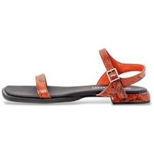 ART für Damen. 12000S188003_006 Ledersandalen 2000S Bergamo orange (39), Wohnung, 1 bis 3 cm, Schnalle, Lässig ART für Damen. 12000S188003_006 Ledersandalen 2000S Bergamo orange (39), Wohnung, 1 bis 3 cm, Schnalle, Lässig