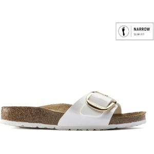 Birkenstock für Damen. 1019814 Sandalen Madrid Big Buckle Birko-Flor (Schmale Passform) weiß (40), Wohnung, Keine, Lässig, Lackleder Birkenstock für Damen. 1019814 Sandalen Madrid Big Buckle Birko-Flor (Schmale Passform) weiß (40), Wohnung, Keine, Lässig, Lackleder