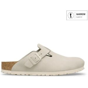 Birkenstock für Damen. 1031662 Clogs Boston (Schmale Passform) gebrochenes weiß (38), Wohnung, Wildleder, Schnalle, Lässig Birkenstock für Damen. 1031662 Clogs Boston (Schmale Passform) gebrochenes weiß (38), Wohnung, Wildleder, Schnalle, Lässig