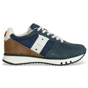 Blauer für Herren. S5TOKYO01 Leder Turnschuhe Tokyo01 navy (44), Wohnung, Schnürsenkel, Lässig Blauer für Herren. S5TOKYO01 Leder Turnschuhe Tokyo01 navy (44), Wohnung, Schnürsenkel, Lässig
