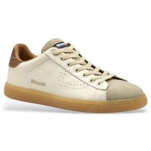 Blauer für Herren. S6LOWELL01 Lowell Beige Leder Turnschuhe (43), Wohnung, Schnürsenkel, Lässig Blauer für Herren. S6LOWELL01 Lowell Beige Leder Turnschuhe (43), Wohnung, Schnürsenkel, Lässig