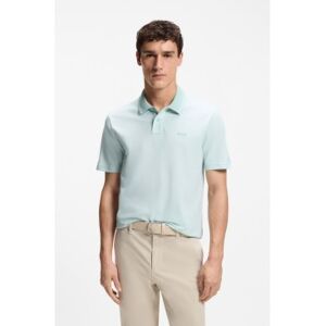 Boss für Herren. 50507814 Poloshirt aus Baumwollpiqué mit türkisfarbenem Logodruck (M), Lässig, Baumwolle, Kurzarm Boss für Herren. 50507814 Poloshirt aus Baumwollpiqué mit türkisfarbenem Logodruck (M), Lässig, Baumwolle, Kurzarm