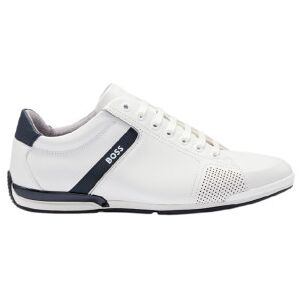 Boss für Herren. 50498282 Saturn Lederschuhe weiß (44), Wohnung, Schnürsenkel, Lässig Boss für Herren. 50498282 Saturn Lederschuhe weiß (44), Wohnung, Schnürsenkel, Lässig