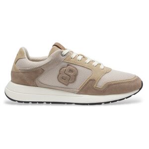 Boss für Herren. 50554612 Vinston Beige Leder Turnschuhe (41), Wohnung, Schnürsenkel, Lässig Boss für Herren. 50554612 Vinston Beige Leder Turnschuhe (41), Wohnung, Schnürsenkel, Lässig