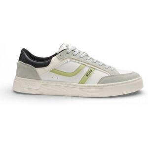 Boss für Herren. 50562799 Rhys Sneakers weiß, grau (43), Wohnung, Schnürsenkel, Lässig Boss für Herren. 50562799 Rhys Sneakers weiß, grau (43), Wohnung, Schnürsenkel, Lässig