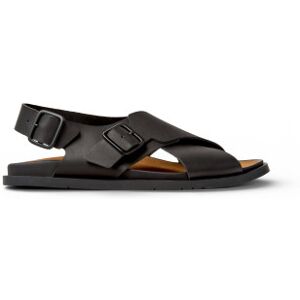 Camper für Herren. K101093-004 Lluc Leder Sandalen schwarz (44), Wohnung, Schnalle, Lässig Camper für Herren. K101093-004 Lluc Leder Sandalen schwarz (44), Wohnung, Schnalle, Lässig