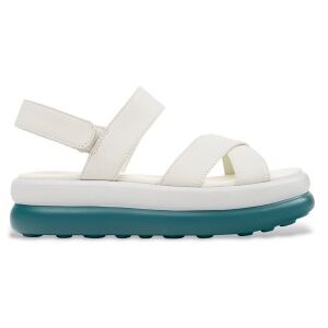 Camper für Damen. K201863-004 Pelotas Flota Up Leder Sandalen weiß (37), 3 bis 5 cm, Klettverschluss, Lässig Camper für Damen. K201863-004 Pelotas Flota Up Leder Sandalen weiß (37), 3 bis 5 cm, Klettverschluss, Lässig