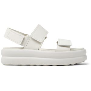 Camper für Damen. K201728-001 Pelotas Flota Up Leder Sandalen weiß (39), 5 bis 8 cm, Klettverschluss, Lässig Camper für Damen. K201728-001 Pelotas Flota Up Leder Sandalen weiß (39), 5 bis 8 cm, Klettverschluss, Lässig