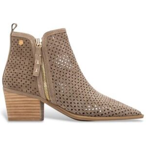 Carmela für Damen. 16314901-TAUPE Leder-Stiefeletten 163149 braun (37), 5 bis 8 cm, Spaltleder, Reißverschluss, Lässig Carmela für Damen. 16314901-TAUPE Leder-Stiefeletten 163149 braun (37), 5 bis 8 cm, Spaltleder, Reißverschluss, Lässig