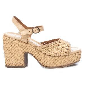 Carmela für Damen. 16163704-BEIGE Ledersandalen 161637 beige (37), Braun, 8 bis 10 cm, Schnalle, Lässig Carmela für Damen. 16163704-BEIGE Ledersandalen 161637 beige (37), Braun, 8 bis 10 cm, Schnalle, Lässig