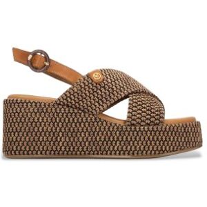 Carmela für Damen. 16323402-CAMEL Sandalen 163234 braun (40), Stoff, 8 bis 10 cm, Schnalle, Lässig Carmela für Damen. 16323402-CAMEL Sandalen 163234 braun (40), Stoff, 8 bis 10 cm, Schnalle, Lässig