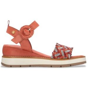 Carmela für Damen. 16315502-CORAL Leder Sandalen 163155 rot (38), 3 bis 5 cm, Schnalle, Lässig Carmela für Damen. 16315502-CORAL Leder Sandalen 163155 rot (38), 3 bis 5 cm, Schnalle, Lässig