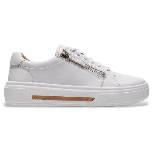 Clarks für Damen. 26185917 Hollyrose Zip Lederschuhe weiß (37), Wohnung, Wildleder, Schnürsenkel, Lässig Clarks für Damen. 26185917 Hollyrose Zip Lederschuhe weiß (37), Wohnung, Wildleder, Schnürsenkel, Lässig