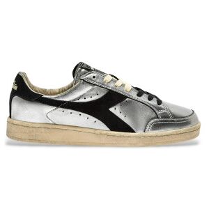 Diadora für Damen. 201182227 Prestige Metall verwendet Silber Leder Turnschuhe (37), Wohnung, Schnürsenkel, Lässig Diadora für Damen. 201182227 Prestige Metall verwendet Silber Leder Turnschuhe (37), Wohnung, Schnürsenkel, Lässig