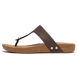 Fitflop für Damen. HE9-167 iQushion Sandalen aus braunem Leder (36), Öko-Leder, 1 bis 3 cm, Lässig Fitflop für Damen. HE9-167 iQushion Sandalen aus braunem Leder (36), Öko-Leder, 1 bis 3 cm, Lässig