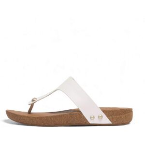 Fitflop für Damen. HE9-194 Iqushion Ledersandalen weiß (40), Wohnung, Keine, Lässig Fitflop für Damen. HE9-194 Iqushion Ledersandalen weiß (40), Wohnung, Keine, Lässig