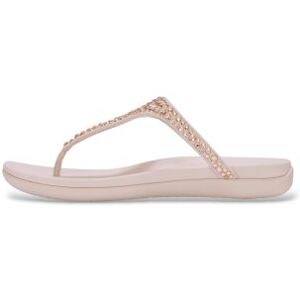 Fitflop für Damen. A5Y-C53 Sandalias de Piel Solay Mixed-Crystal Toe-Post nude (40), Leder, 1 bis 3 cm, Keine, Lässig, Nackt Fitflop für Damen. A5Y-C53 Sandalias de Piel Solay Mixed-Crystal Toe-Post nude (40), Leder, 1 bis 3 cm, Keine, Lässig, Nackt