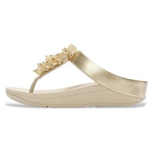 Fitflop für Damen. A2D-675 Sandalen Fino Perlen-Cluster Zehensteg Gold (42), 1 bis 3 cm, Keine, Lässig Fitflop für Damen. A2D-675 Sandalen Fino Perlen-Cluster Zehensteg Gold (42), 1 bis 3 cm, Keine, Lässig