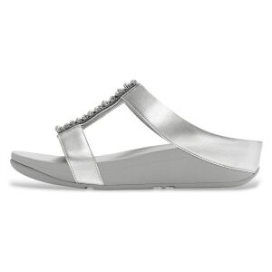 Fitflop für Damen. A2M-011 Perlen-und-Kristall Fino Sandalen H-Bar Pantoletten silber (38), 3 bis 5 cm, Keine, Lässig, Party Fitflop für Damen. A2M-011 Perlen-und-Kristall Fino Sandalen H-Bar Pantoletten silber (38), 3 bis 5 cm, Keine, Lässig, Party